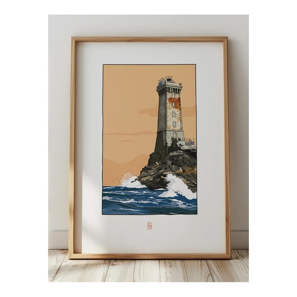 Illustration du phare de la Vieille, raz de Sein
