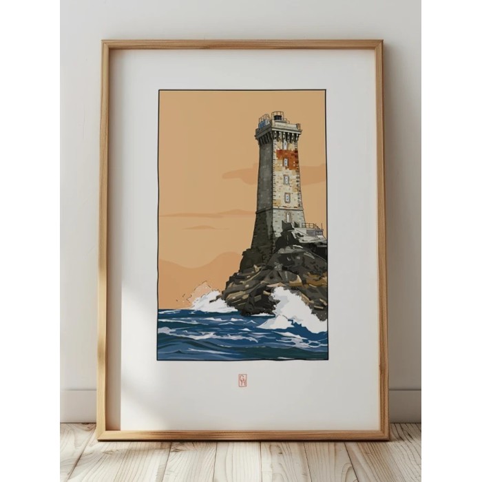Illustration du phare de la Vieille, raz de Sein