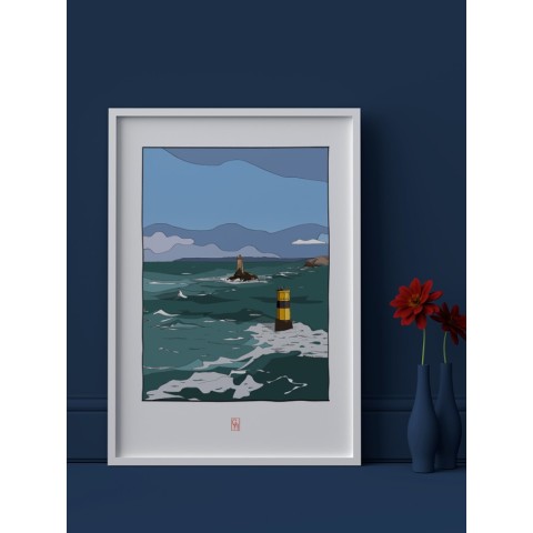 Illustration numérotée de la Pointe du Raz 2